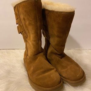 UGG Allegra Bow Boot Brown Suede Size 8